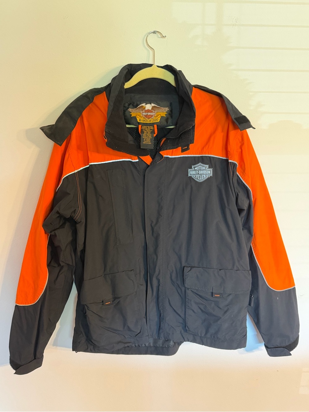 Harley-Davidson 2-piece Motorcycle Rain Suit Jacket w/Bib Pants-Size L